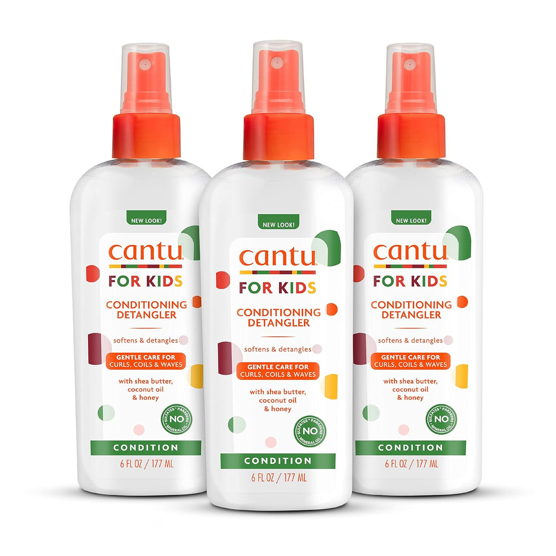 Care for Kids Paraben & Sulfate-Free Conditioning Detangler with Shea Butter, 6 Fl Oz (Pack of 3)