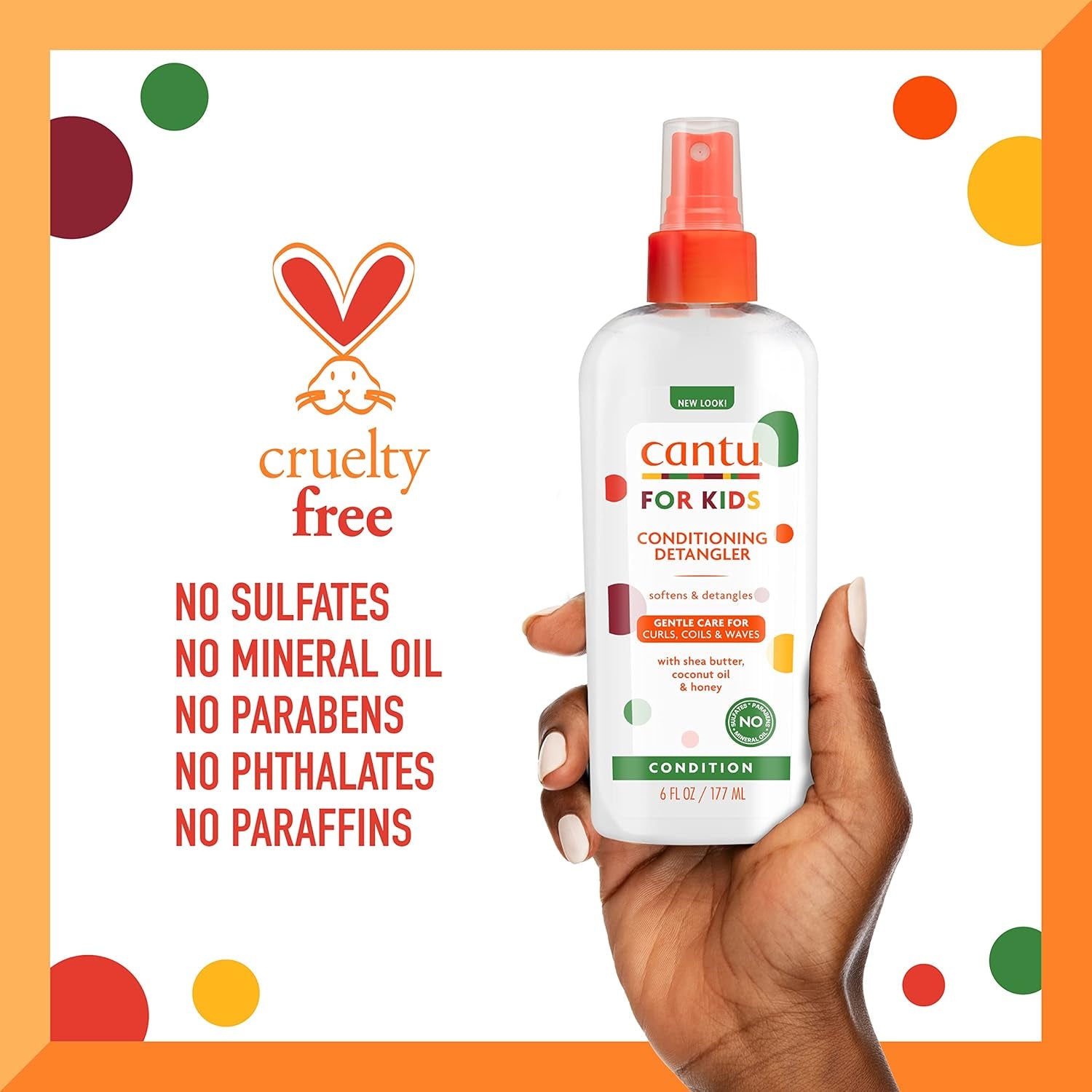 Care for Kids Paraben & Sulfate-Free Conditioning Detangler with Shea Butter, 6 Fl Oz (Pack of 3)