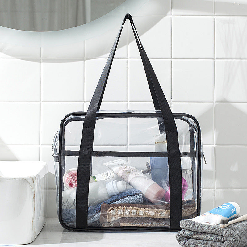 T03 Transparent Wash Bag – Large Capacity PVC Travel Toiletry Organizer