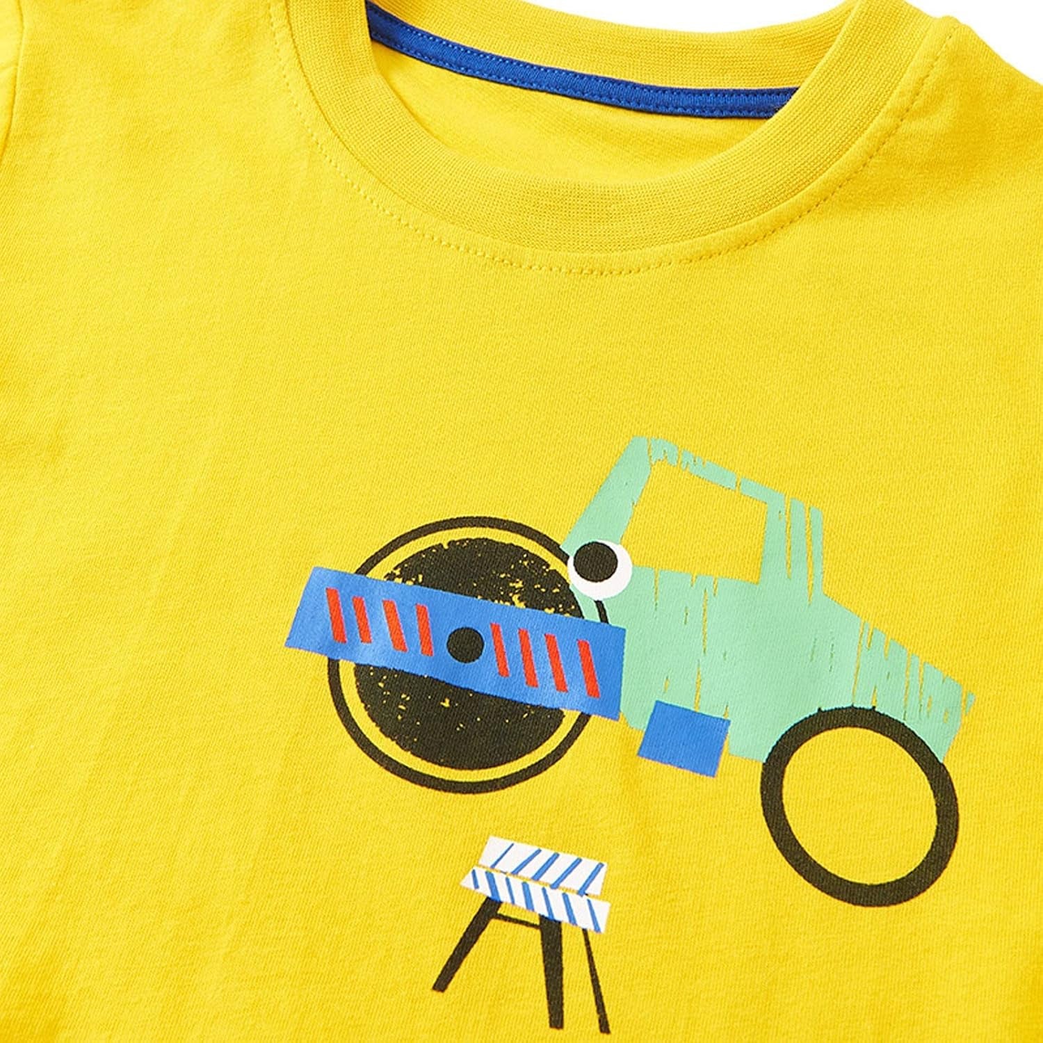 Cute Children Clothes Set 1 to 7 Years Summer Boy'S Short Sleeve Shorts Car Pattern Two Piece (Yellow, 2-3 Years)
