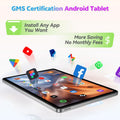 Android Tablet, 11 Inch Android 15 Tablet 2025, Octa-Core, 12GB RAM 128GB Storage 1TB Expandable, 13MP Dual Cameras 5MP Front, 8000Mah, GPS, Dual Speakers, Face Unlock, Wifi 5 BT5.0 - Gray