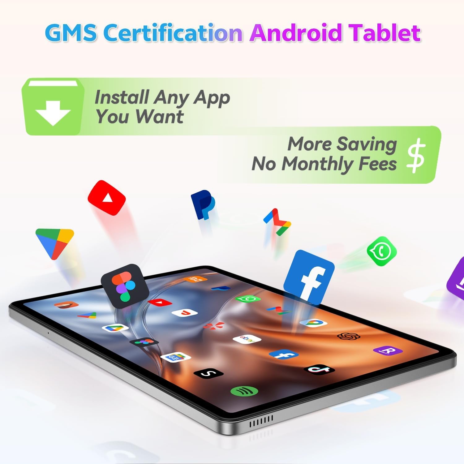 Android Tablet, 11 Inch Android 15 Tablet 2025, Octa-Core, 12GB RAM 128GB Storage 1TB Expandable, 13MP Dual Cameras 5MP Front, 8000Mah, GPS, Dual Speakers, Face Unlock, Wifi 5 BT5.0 - Gray