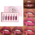 Collage of a pink Diamond Lipstick set with 