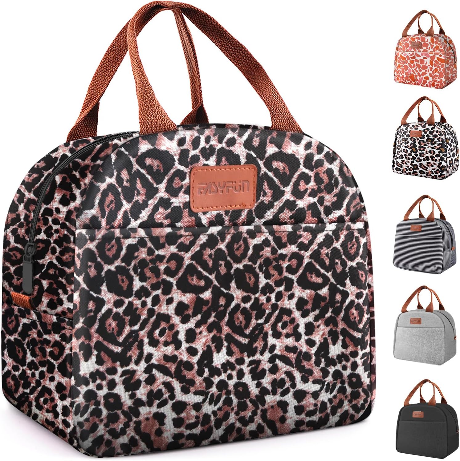 Lunch Bag for Women & Men, Adult Insulated Leakproof Lunch Box Bags with Large Capacity, Cooler Tote Bag for Work/Travel/Office/Outdoor (Black)
