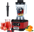 Heavy Duty Professional Blender, Peak 2200W Commercial Grade Bar Blender with 70Oz Container for Shakes, Smoothies, Ice Crushing, Frozen Fruits, Soups, Dry Grinding (Red)