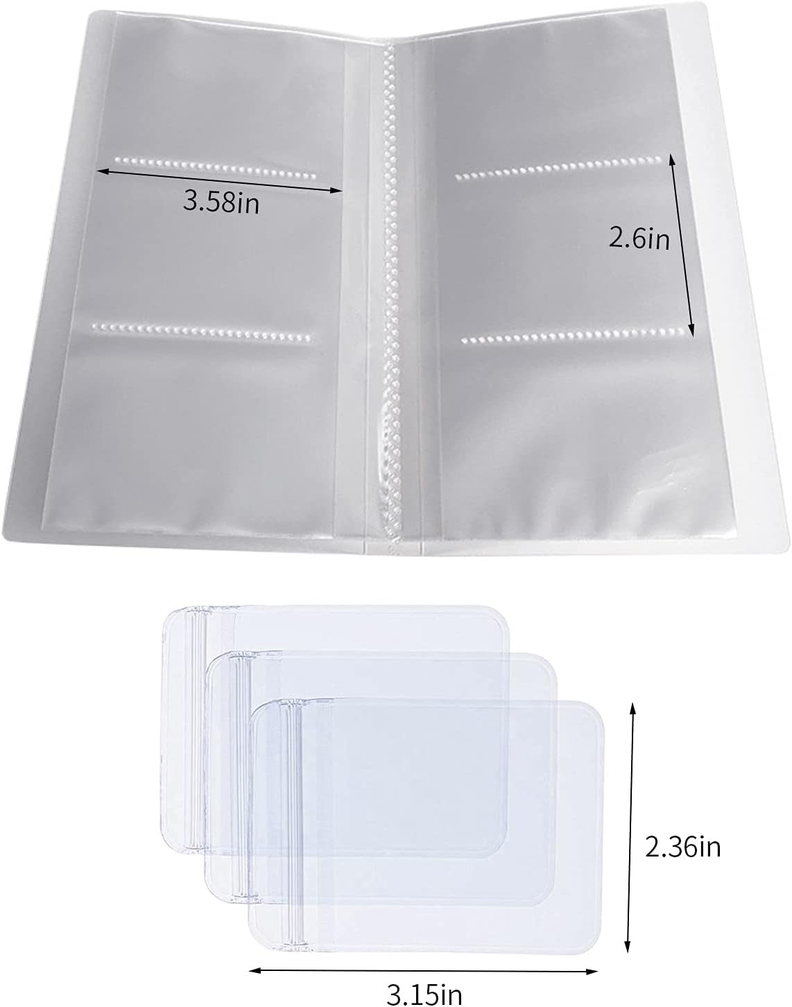 Jewelry Organize Book Jewelry Travel Organizer Earring Holder Organizer Transparent Jewelry Storage Book with 50 Pockets for Ring Earring Display, (84 Grids + 50Pcs Jewelry Storage Bag)