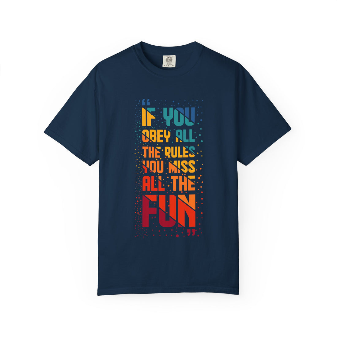 Playful Garment-Dyed T-Shirt - Perfect for Fun-Loving Individuals, Casual Outings & Everyday Wear, Great Gift
