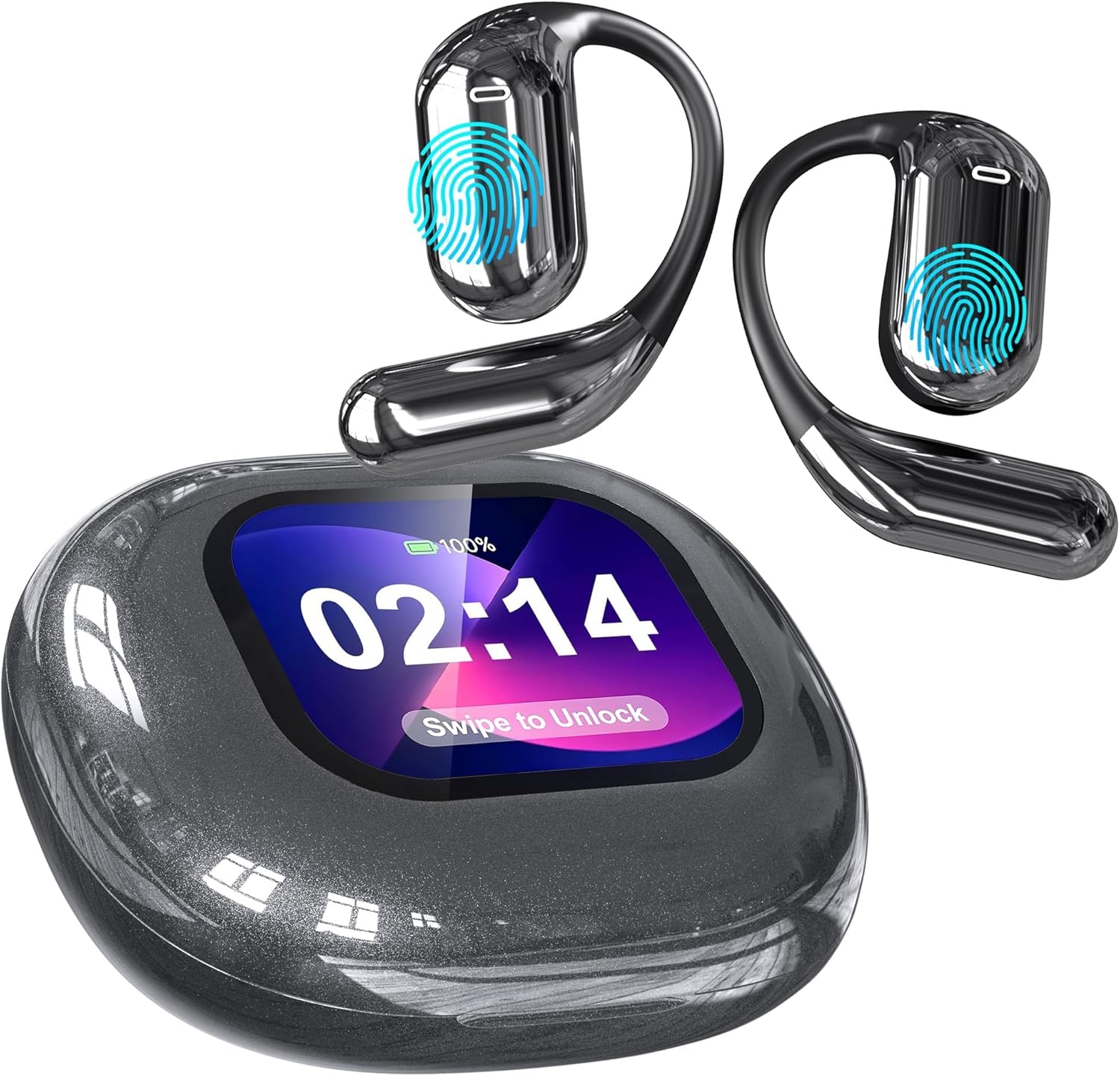 AI Translator Wireless Earbuds Real-Time Language Translation Earphone, 3-In-1 Translating Earbud with 144 Languages ​​& Accents, LED Full Color Touch Screen with 16 Additional App Bluetooth 5.4