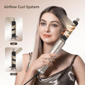 Hair Dryer Brush 6 in 1 Detachable Blow Dryer Brush Set 60000RPM Hair Styling Tool 1000W Professional Hot Air Styler Negative Ionic Hot Air Brush Auto Air Curler Straighten round Brush (Gold)