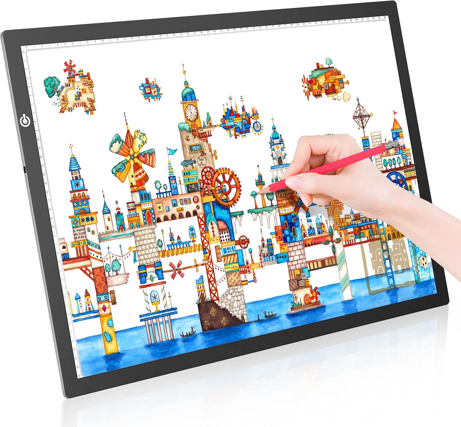 A4 LED Copy Board Light Tracing Box, Ultra-Thin Adjustable USB Power Artcraft LED Trace Light Pad for Tattoo Transferring, Drawing, Streaming, Sketching, Animation, Stenciling
