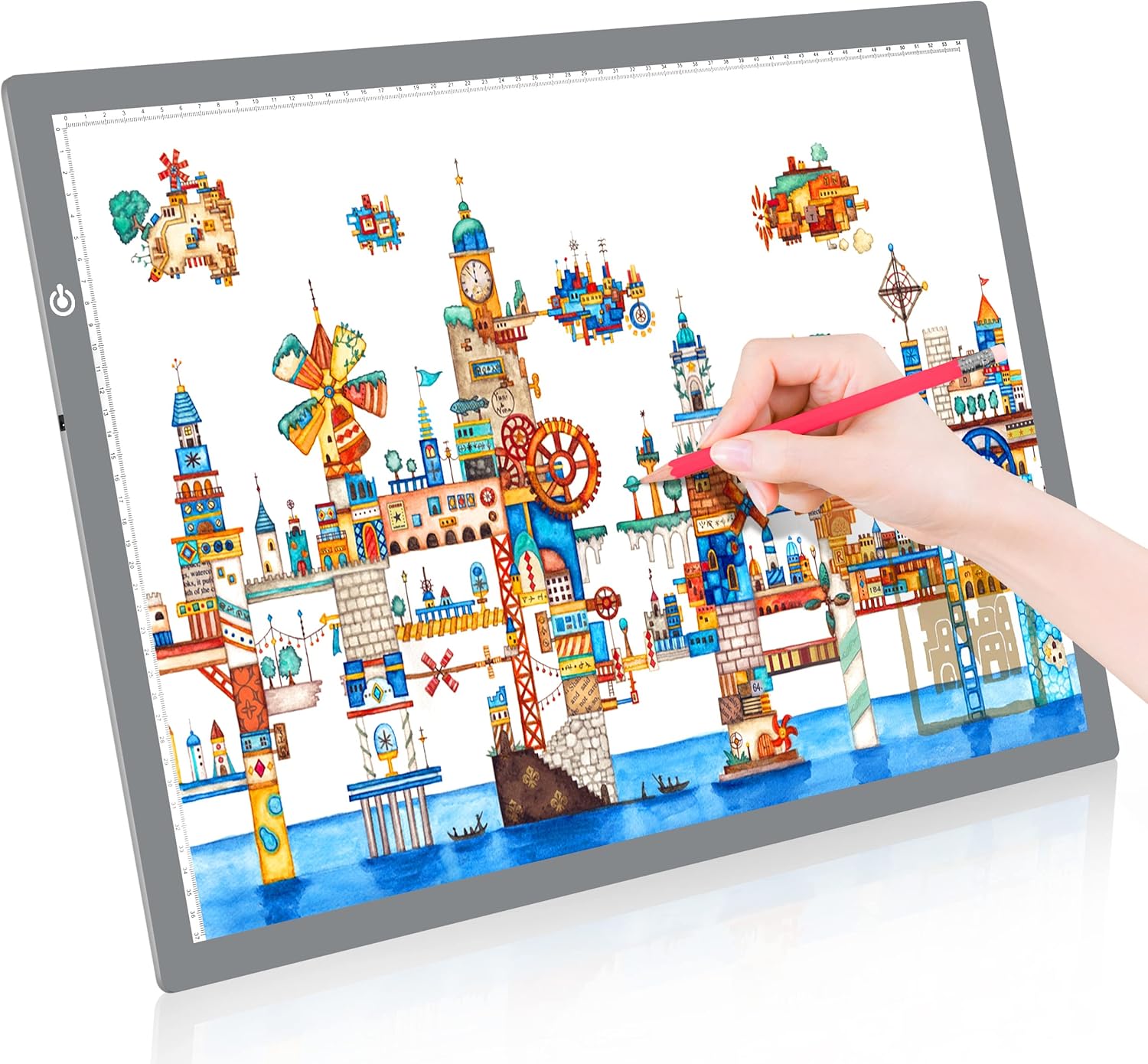A4 LED Copy Board Light Tracing Box, Ultra-Thin Adjustable USB Power Artcraft LED Trace Light Pad for Tattoo Transferring, Drawing, Streaming, Sketching, Animation, Stenciling
