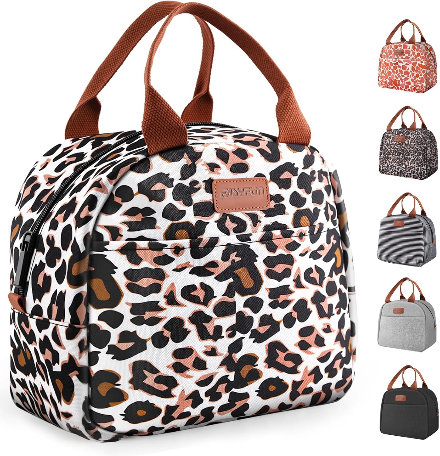 Lunch Bag for Women & Men, Adult Insulated Leakproof Lunch Box Bags with Large Capacity, Cooler Tote Bag for Work/Travel/Office/Outdoor (Black)
