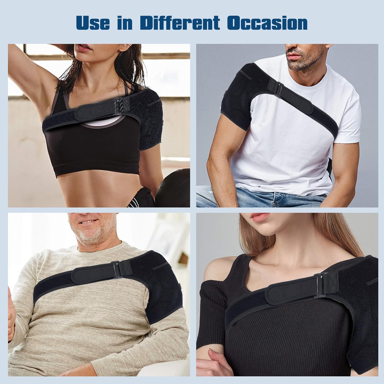 Shoulder Heating Pads for Pain Relief - Electric Heated Shoulder Brace with 3 Temperature Settings, Suitable for Left and Right, Unisex Birthday Gifts for Women Men Mom Dad