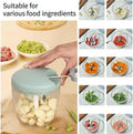 900Ml Extra Large Manual Food Chopper Vegetable Chopper Garlic Chopper, Pull String Manual Food Processor with 5 Sharp Blades Mincer for Cutting Onions Chili Ginger Seasoning