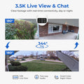 EC6 Panorama+64Gb SD Card: 3.5K Wifi Plug-In Spotlight Camera: 180° Utra Widely View W/344° Rotatable Dual-Lens Security Camera Outdoor