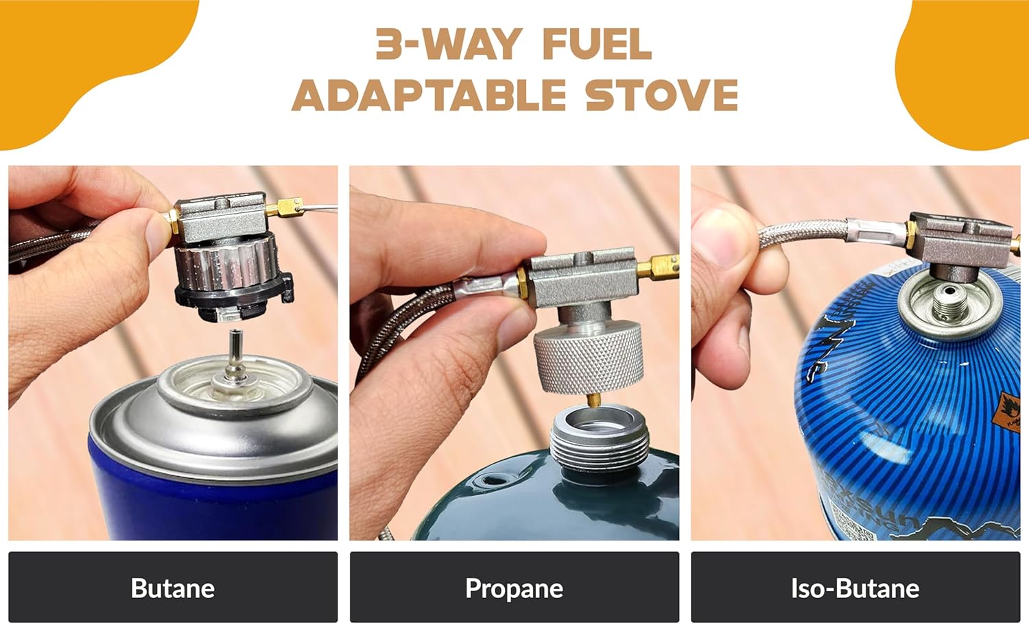 54,500 BTU Multi-Fuel Portable Camping Stove – 16,000W Collapsible Windproof Burner with Fuel Canister Adapter & Carrying Case for Outdoor Cooking, Backpacking & Emergency Use