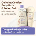 Calming Comfort Bath & Body Lotion Set, Nighttime Baby Skin Care Products with Nourishing Oatmeal plus Relaxing Lavender & Vanilla Scents, Paraben- & Phthalate -Free, 2 Items