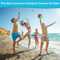 Beach Toys - Outdoor Games, Sand Toys, Toss and Ball Set with 6 Paddles and 3 Balls, Perfect Yard Games Outdoor Toys Games for Kids Ages 4-8 Easter Gifts for Kids/Adults/Family