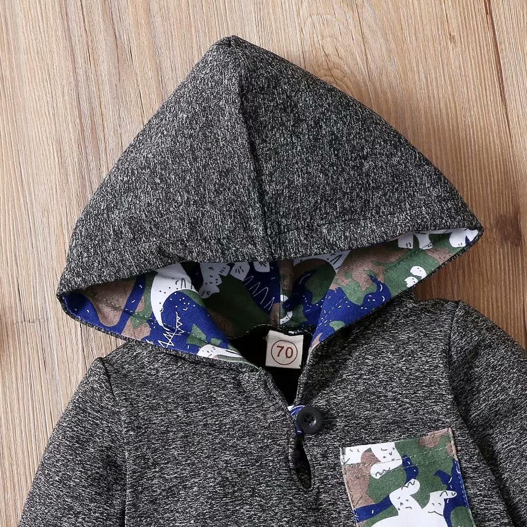 Baby Boy Clothes Toddler Infant Boys Fall Winter Outfit Long Sleeve Plaid Pocket Hoodie Tops + Pants 2Pcs