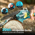 Mini Chainsaw 8-Inch, Mini Chainsaw Cordless Tool Set, Battery Chainsaw with 2X 4.0Ah Batteries, Handheld Electric Power Chain Saw with Oiler, Safety Lock for Tree Trimming,Wood Cutting