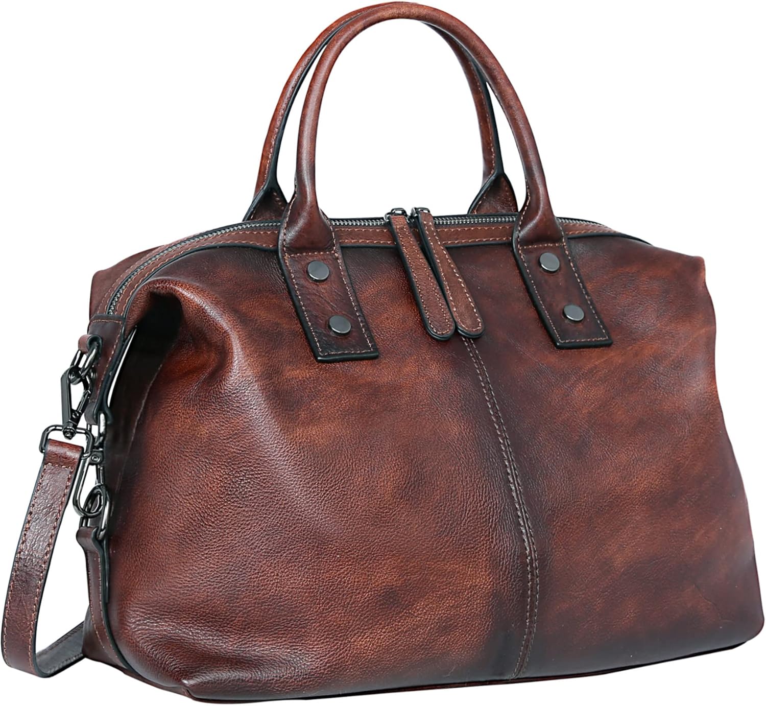 Genuine Leather Satchel Tote Bag Top Handle Handbag Designer Shoulder Bag Large Capacity Cross Body Bag