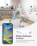 4MP 2K Cameras for Home Security Indoor, 5G& 2.4Ghz Home Security Camera for Baby/Elder/Pet/Nanny,Baby Cam Starlight Sensor Color Night Vision,Us Cloud Service,Works with Alexa Ios & Android