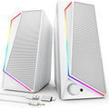 Computer Speakers, USB/USB-C Powered PC Speakers with Loud Stereo Sound, Headphone-In for Desktop, Imac, Macbook, Laptop, Monitor (USB-C to USB Adapter Included)