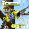 Pole Saw 8-Inch Cordless Pole Saws for Tree Trimming, 15FT Max Reach, Auto Oiling, Multi-Angles, Tool-Free Tensioning Electric Pole Chainsaw, 2.0Ah Battery and Charger Included