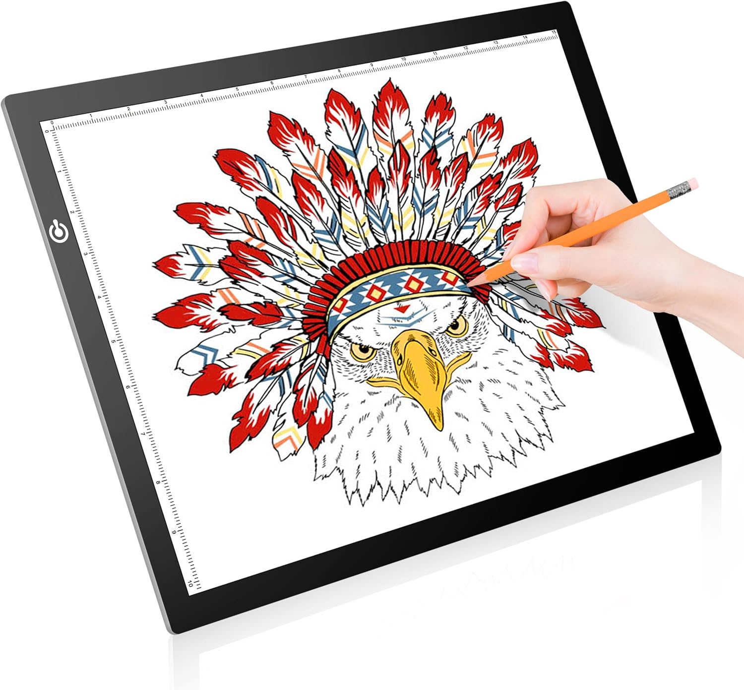 A4 LED Copy Board Light Tracing Box, Ultra-Thin Adjustable USB Power Artcraft LED Trace Light Pad for Tattoo Transferring, Drawing, Streaming, Sketching, Animation, Stenciling