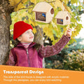 Outdoor Bird Houses Transparent Wooden Bird House for outside with Lanyard and Screws,Hanging Birdhouse Clearance for Finch Bluebird Cardinals Hummingbird