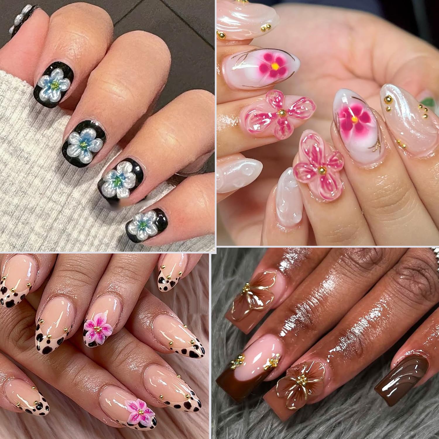 Solid Builder Gel for Nails, 4 Colors Solid Builder Gel Non-Sticky Clear Nude Pink Pearl White Hard Gel for Nails 3D Sculpture Gel Flower Carving Modeling Design Nail Extension Gel Kit