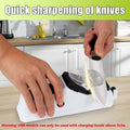 Electric Knife Sharpener,(Usb) Double Sided Knife Sharpener,Quick Sharpening & Polishing,With Protective Cover.（5Pcs Grindstone）