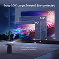 【Netflix Officially】 Smart Projector with Wifi and Bluetooth, Mini Movie Projector with Apps Built-In, 1080P Outdoor Projector for Phone/Pc/Hdmi/Usb, Two-Way Bluetooth, 50% Zoom