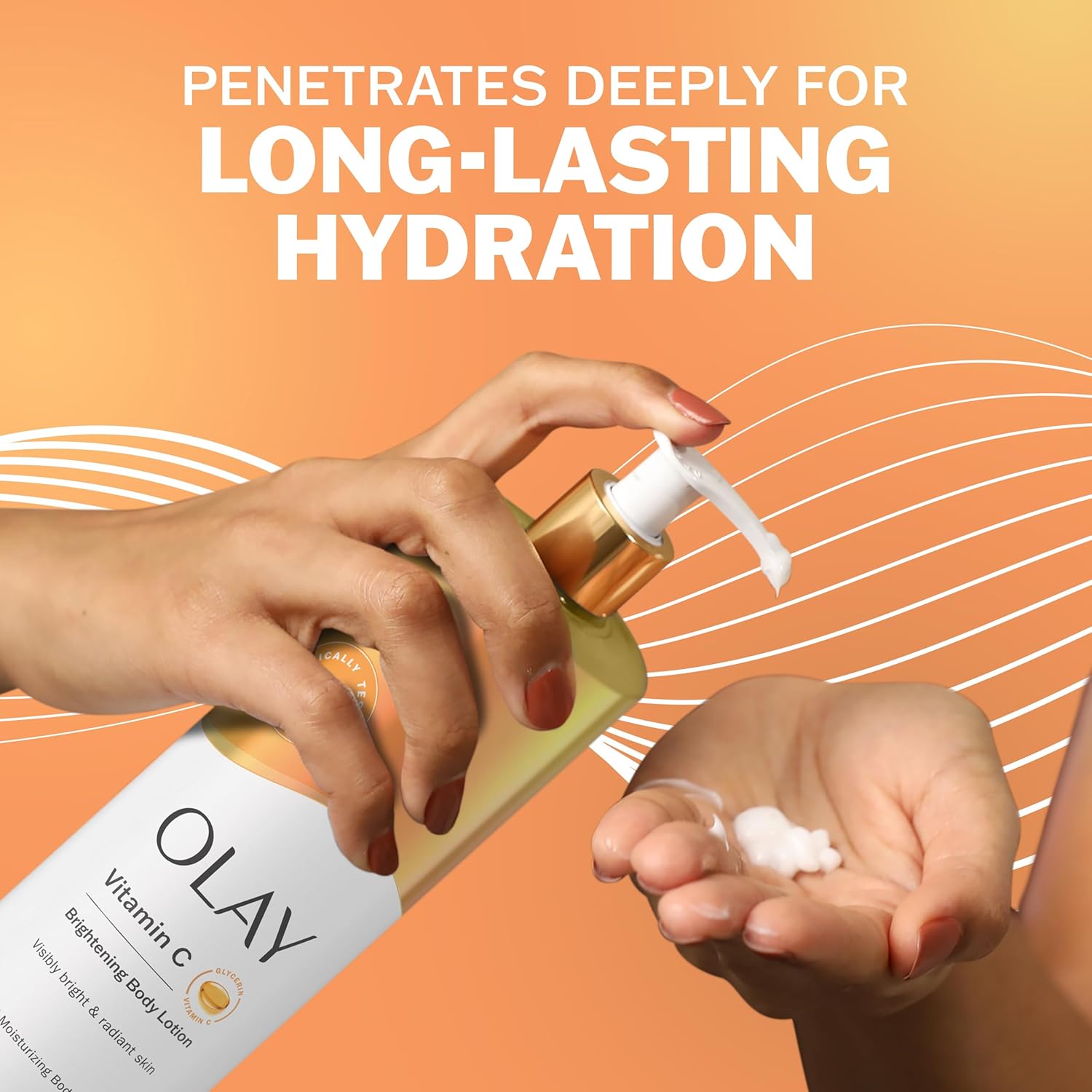 Body Lotion for Women, Brightening with Vitamin C Serum, Visibly Bright & Radiant Skin, 24Hr Moisture & Hydration, Fast Absorbing Formula, Vitamin B3 Complex, for All Skin Types, 17 Fl Oz