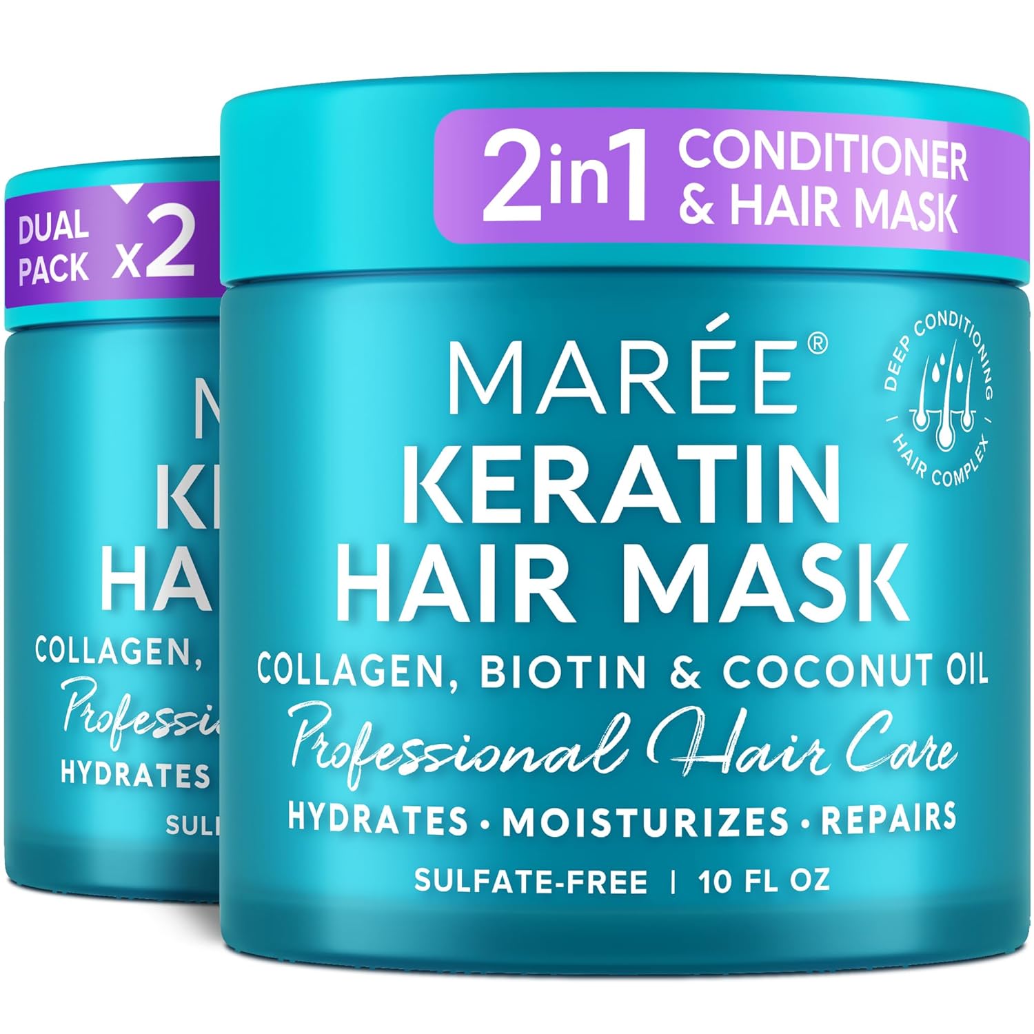 Hair Mask for Damaged Hair - Keratin Treatment Conditioner - Extremely Deep Conditioning Mask, Hydrating & Repairing, Keratina Mascarilla Para El Cabello