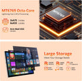 Tablets 2025 14 Inch Android 14 Tablet, 36GB RAM, 256GB Storage(Expand to 1TB), 2K Display, 8 Core CPU, 11580Mah Battery,4 Speakers, 5G Wifi Tablet with Pen Case-Gray