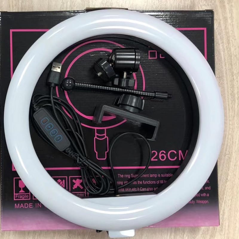 10'' Ring Light Replacement Parts USB Switch Phone Holder 1/4 Screw Joint without Tripod Stand for Photography LED Circle Lamp Ringlight Video Live Streaming Fill Lights Camera Webcam