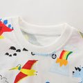 Cute Children Clothes Set Children'S Clothing Short Sleeved Suit Summer Boys' Short Sleeved Colorful (White, 3-4 Years)