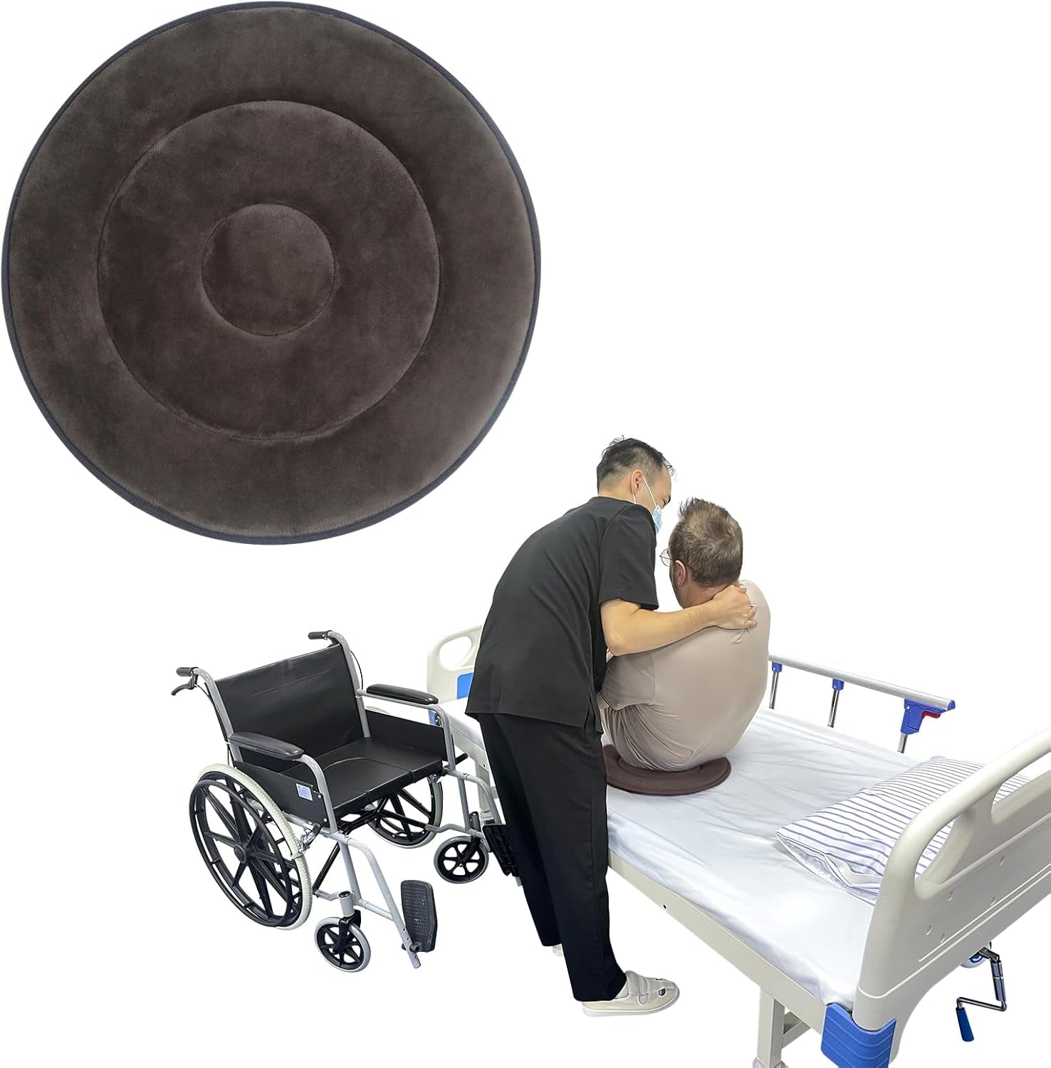 Swivel Seat Cushion 360 Degree Rotating Seat Cushion Light Weight Portable Pivot Disc Pad for Elderly, Pregnant Woman, Swivel Car Seat. Easy Turning from Bed to Wheelchair or Chair