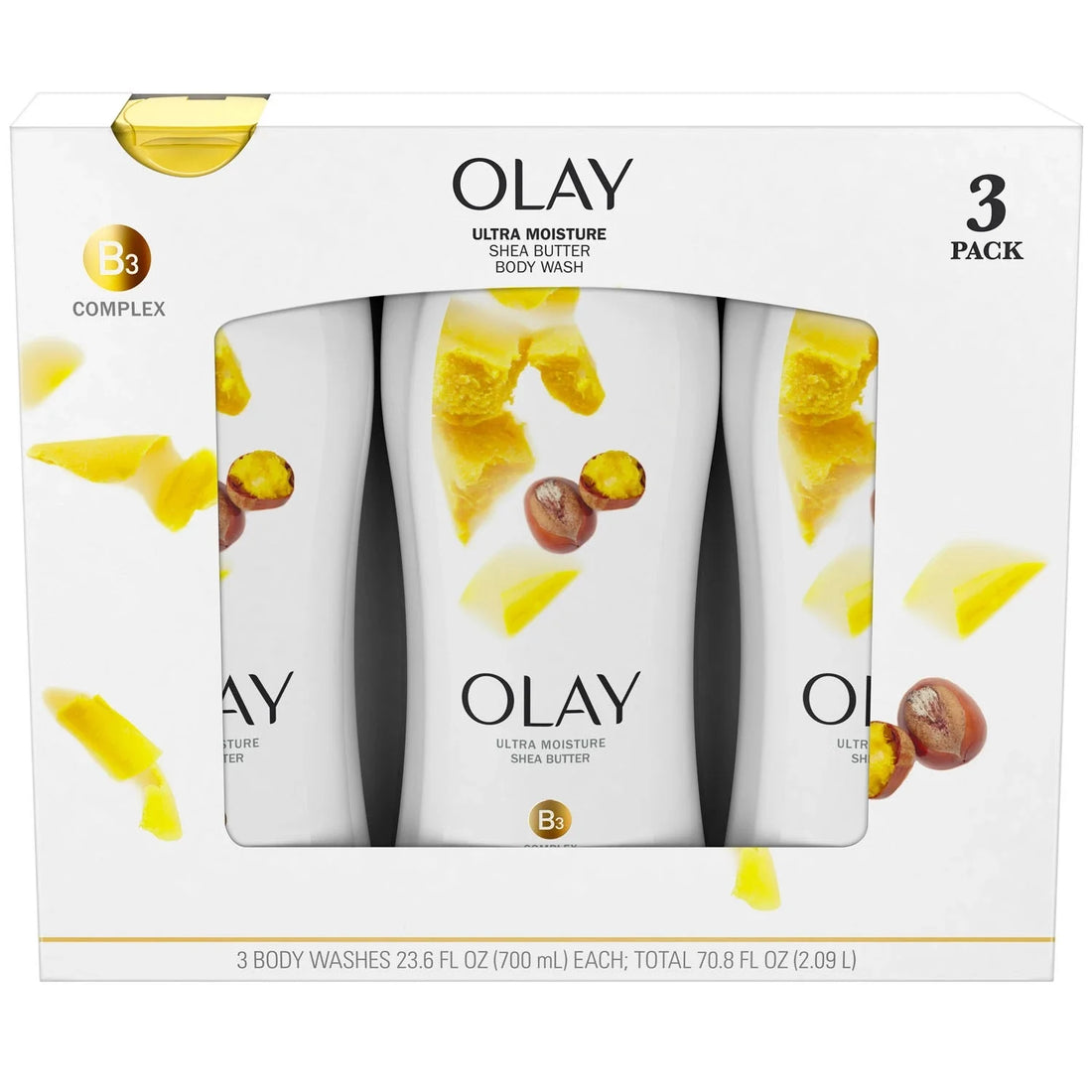 Ultra Moisture Shea Butter Body Wash 22 Oz (Pack of 3)