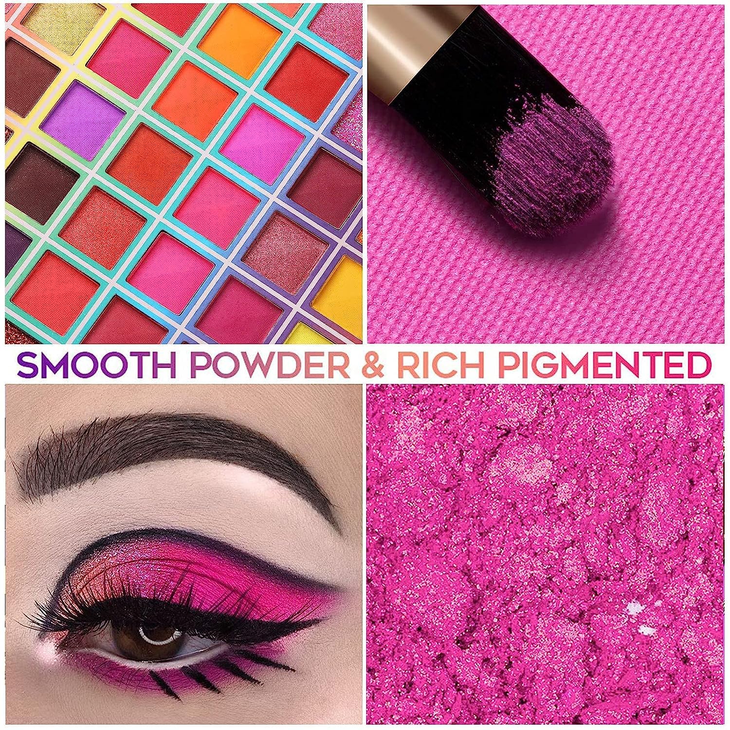99 Colors Eyeshadow Palette, Rainbow Colors Makeup Eyeshadow Palette, Professional High Pigmented Matte Glitter Makeup Pallet, Waterproof Long Lasting Colorful Eye Shadow Powder