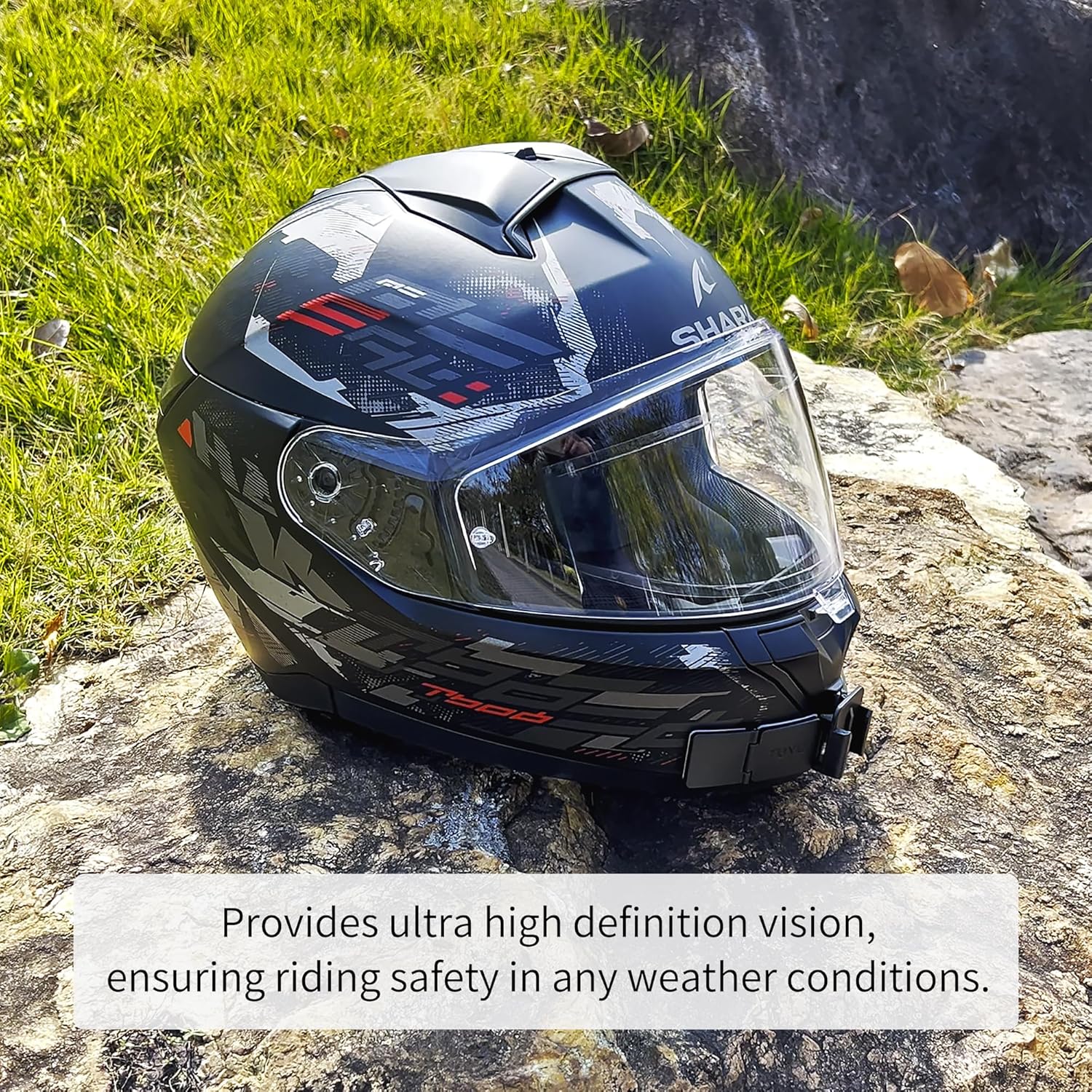 Universal Helmet Visor Anti-Fog Film & Rainproof Film - 2 PCS Large Version for Motorcycle Helmet Lens, Alternative to Pinlock Insert Lens - Ultra HD Helmet Shield Films, Anti-Steaming