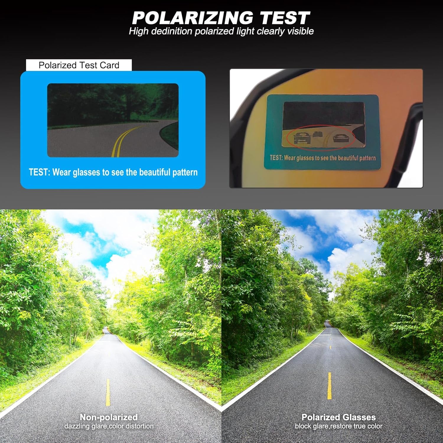 Polarized Cycling Glasses Sports Sunglasses, UV400 Protection, Men Women Running Fishing Driving Baseball Glasses