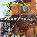 Pole Saw 8-Inch Cordless Pole Saws for Tree Trimming, 15FT Max Reach, Auto Oiling, Multi-Angles, Tool-Free Tensioning Electric Pole Chainsaw, 2.0Ah Battery and Charger Included
