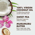 Baby Wash and Shampoo with 100% Virgin Coconut Oil, Sweet Pea & Murumuru, 13 Fl Oz