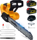 Electric Chainsaw Cordless, 12 Inch Chainsaw for Makita 18V Battery - Included 2X 4000Mah Battery and Charger, Power Chain Saw Cordless with Brushless Motor, Auto Oiler, 2 Spare Chains