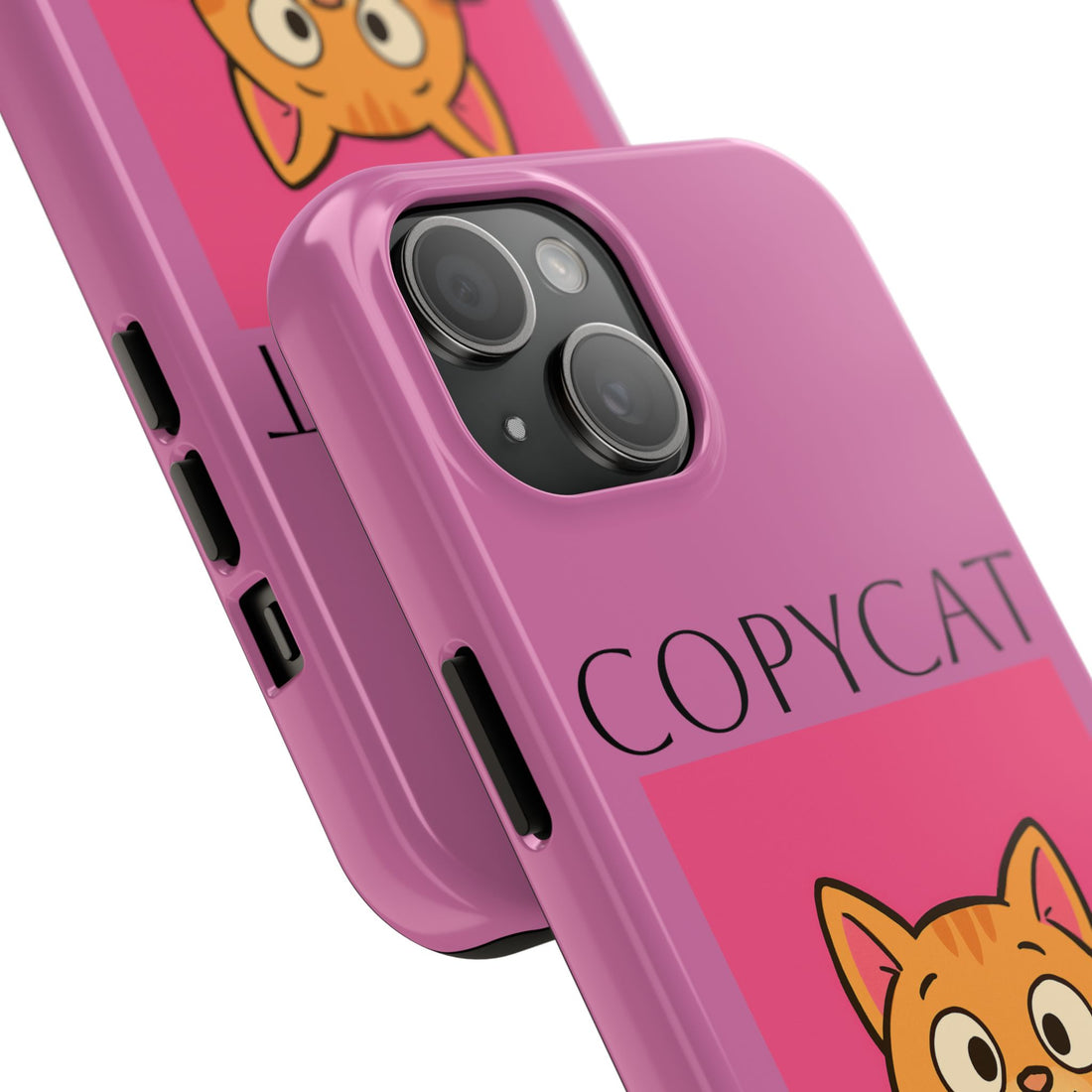 Cute Cat Phone Case, Tough Phone Cover for Cat Lovers, Fun Pet Gift, Kawaii Style Accessory, Copycat Design Case