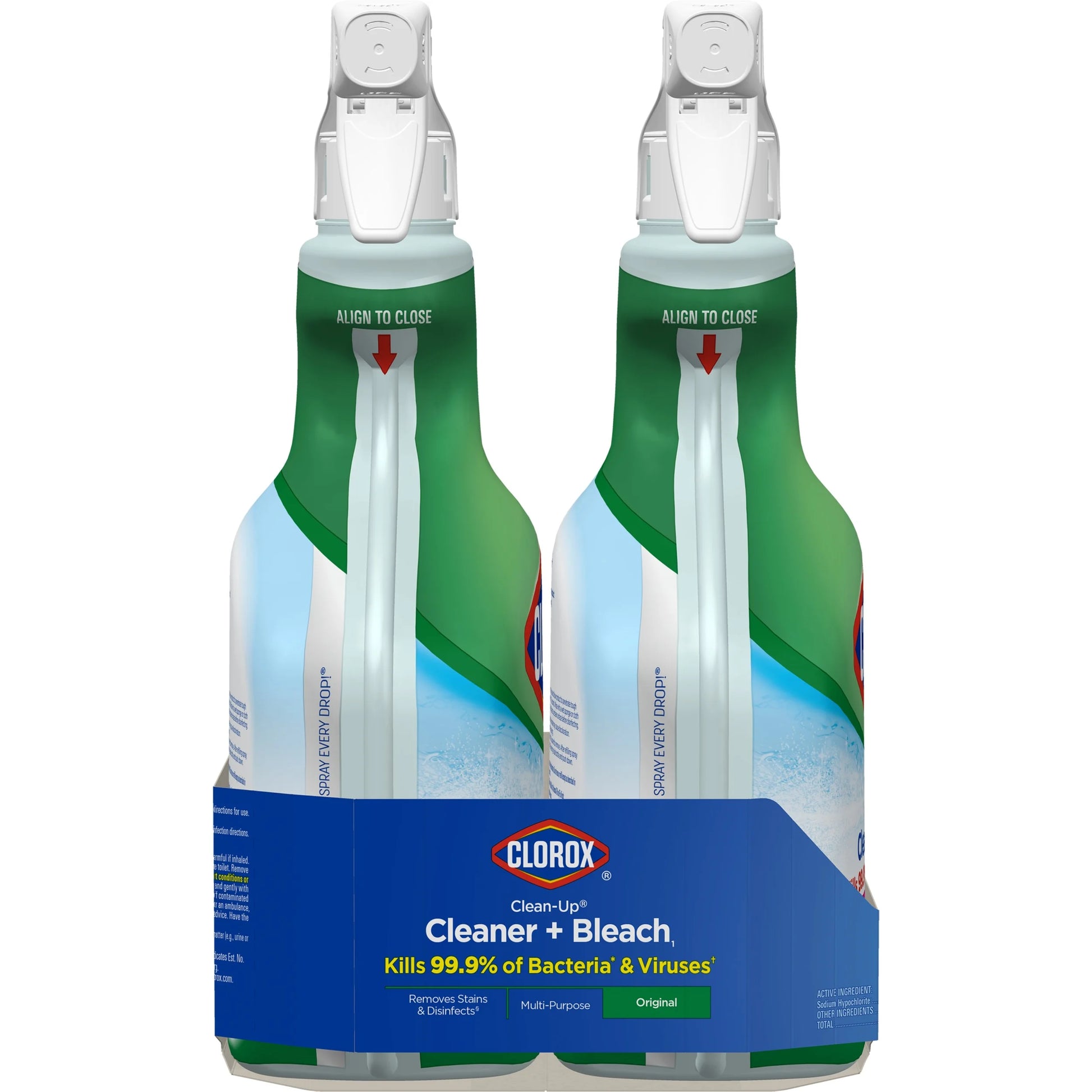 Clean-Up All Purpose Cleaner with Bleach, Spray Bottle, Original, 32 Ounces, Twin Pack