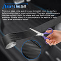 Carbon Fiber Car Door Edge Guards, 3D Vinyl Car Door Sill Protector Wrap Film Auto Door Trim Strips, Anti-Scratch Anti-Collision Adhesive Tape Auto Bumper Door Entry Guard for Most Cars (2