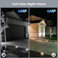 Solar Security Cameras Wireless Outdoor 2 Pack, Battery Powered 3K 4MP Wifi Cameras for Home Surveillance, PIR/AI Motion Detection, Waterproof, Color Night Vision, 2-Way Audio, Cloud/Sd Storage